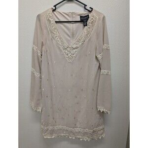 Women's Large ORPHAN BLACK HELENA "WEDDING" DRESS Boho Festival Rodeo Vacation